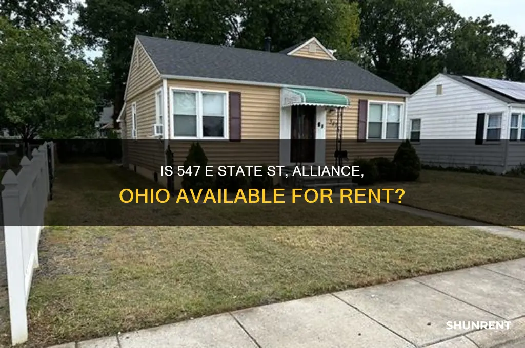 is 547 e state st alliance ohio for rent