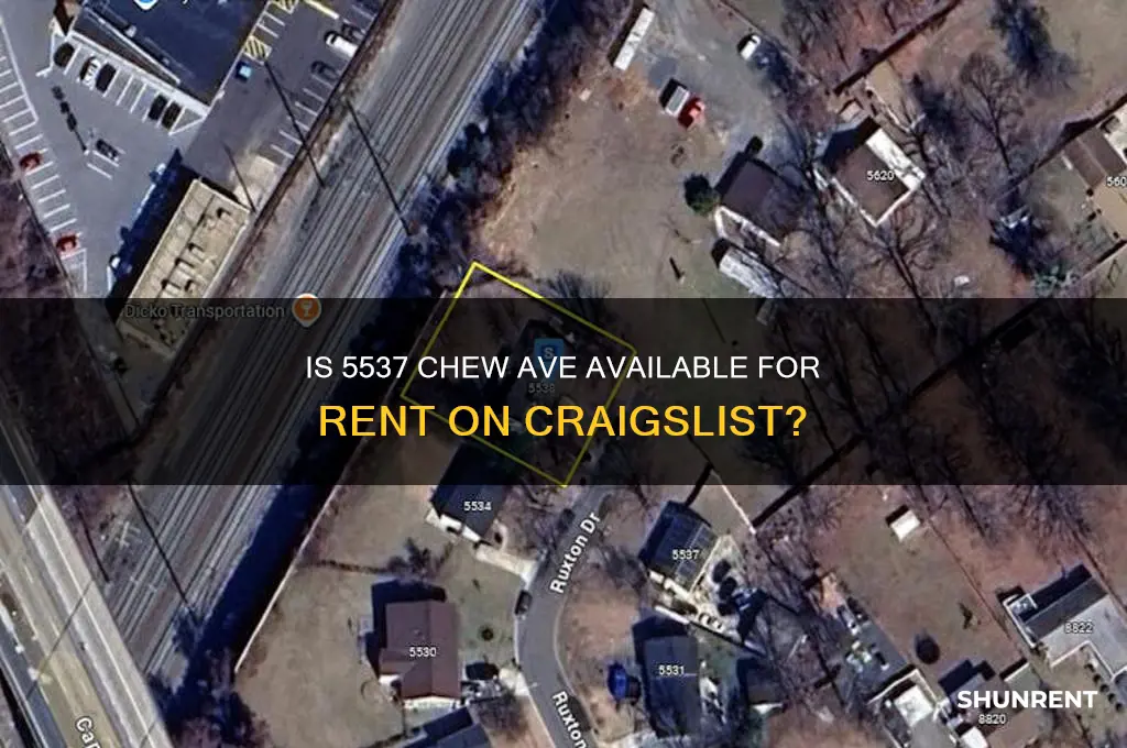 is 5537 chew ave for rent on craiglist