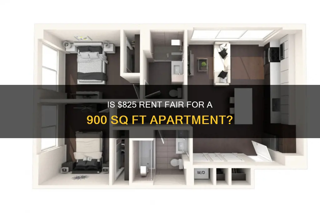 is 8 25 rent fair for a 900 square feet