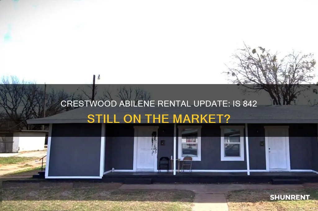 is 842 crestwood abilene texas still available for rent