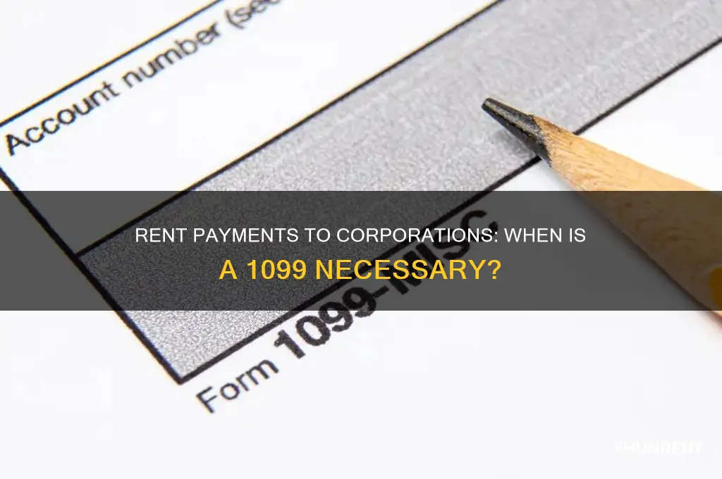 is a 1099 required for rent paid to a corporation