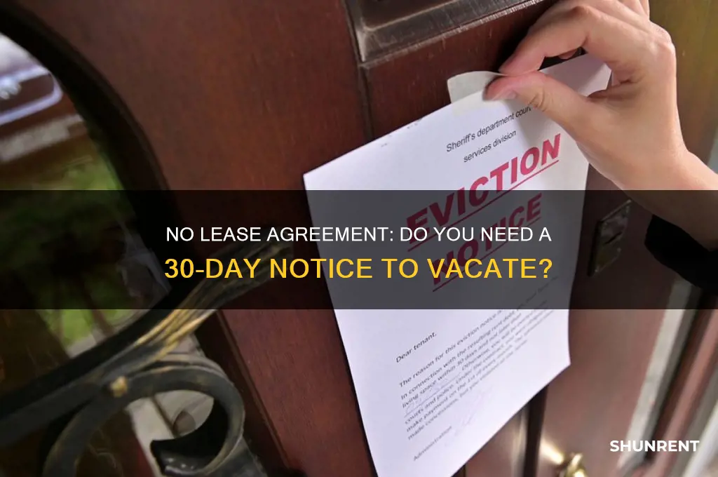 is a 30 day notice required with no rent agreement