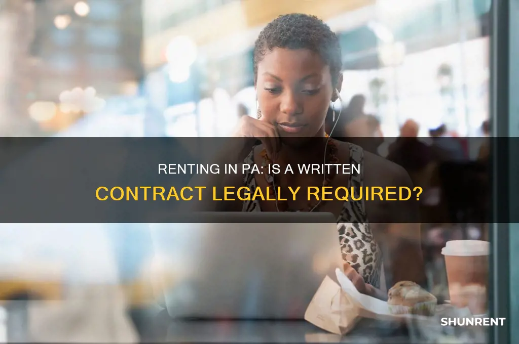 is a contract required when renting in pa
