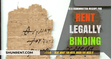 Handwritten Rent Receipts: Legally Binding or Just a Piece of Paper?