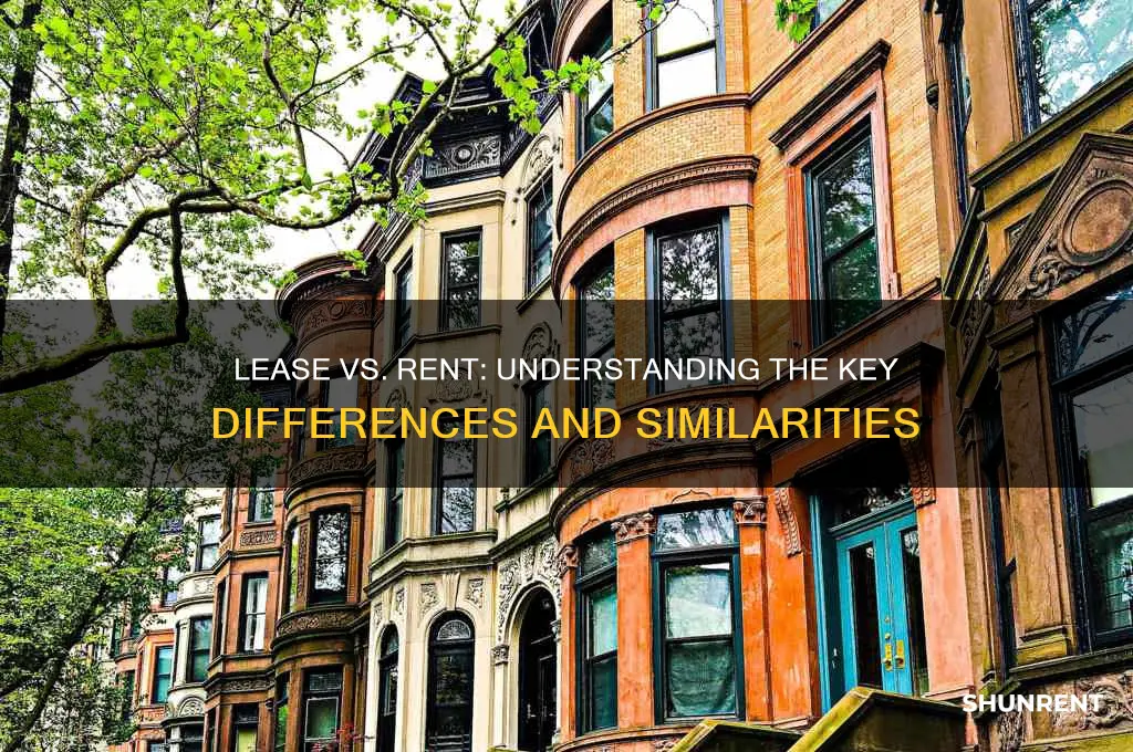 is a lease and rent the same thing
