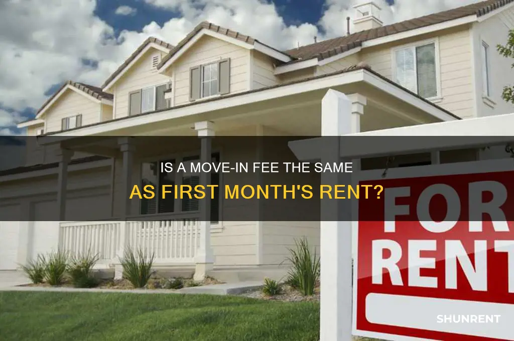 is a move in fee first months rent