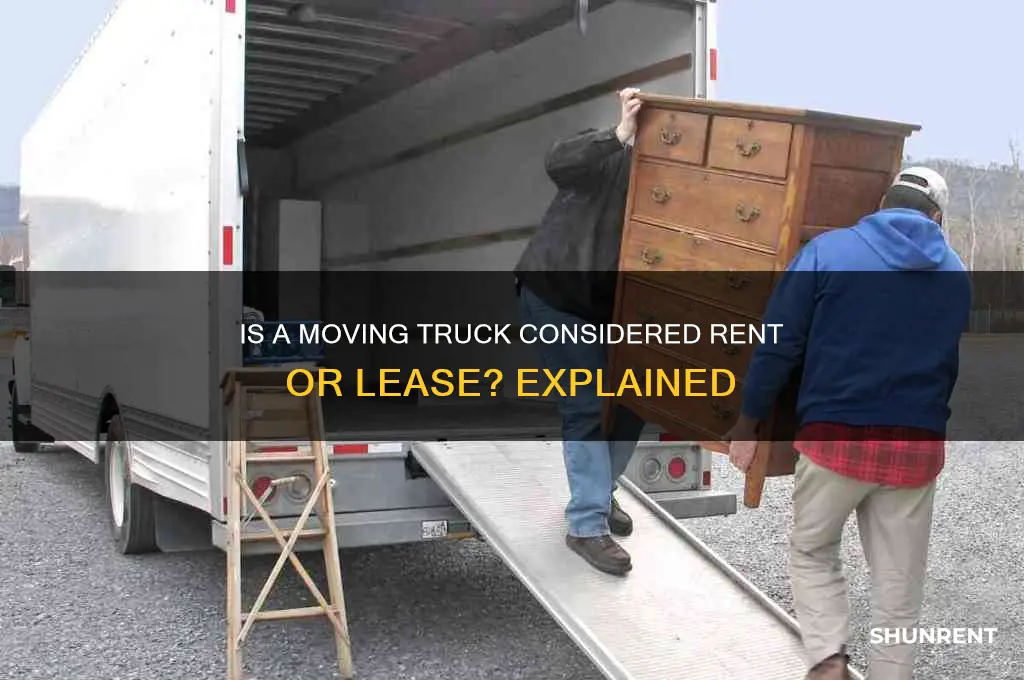 is a moving truck categorized as rent & lease