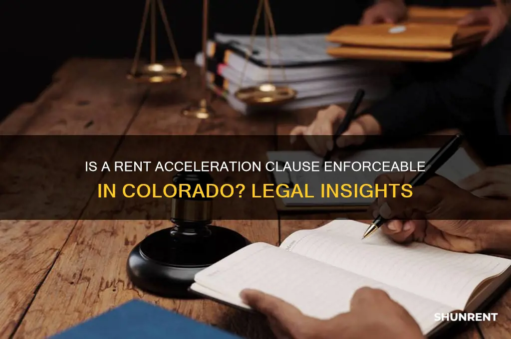 is a rent acceleration clause enforceable in colorado