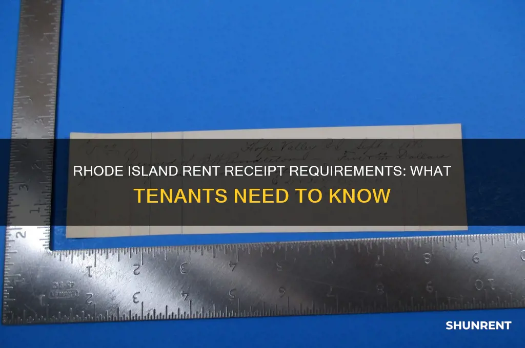 is a rent receipt required in rhode island