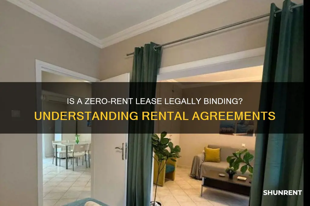 is a rental agreement legal with a 0 rent
