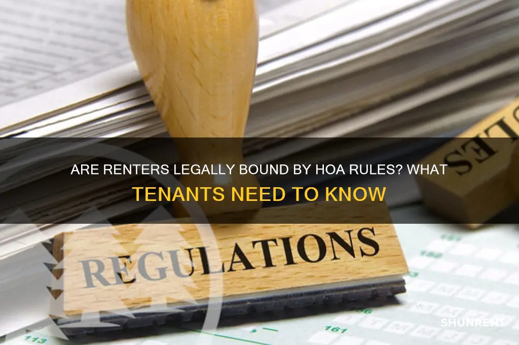 is a renter bound by hoa rules