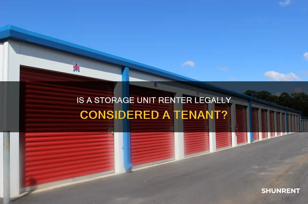 is a renter of a storage unit a tenant