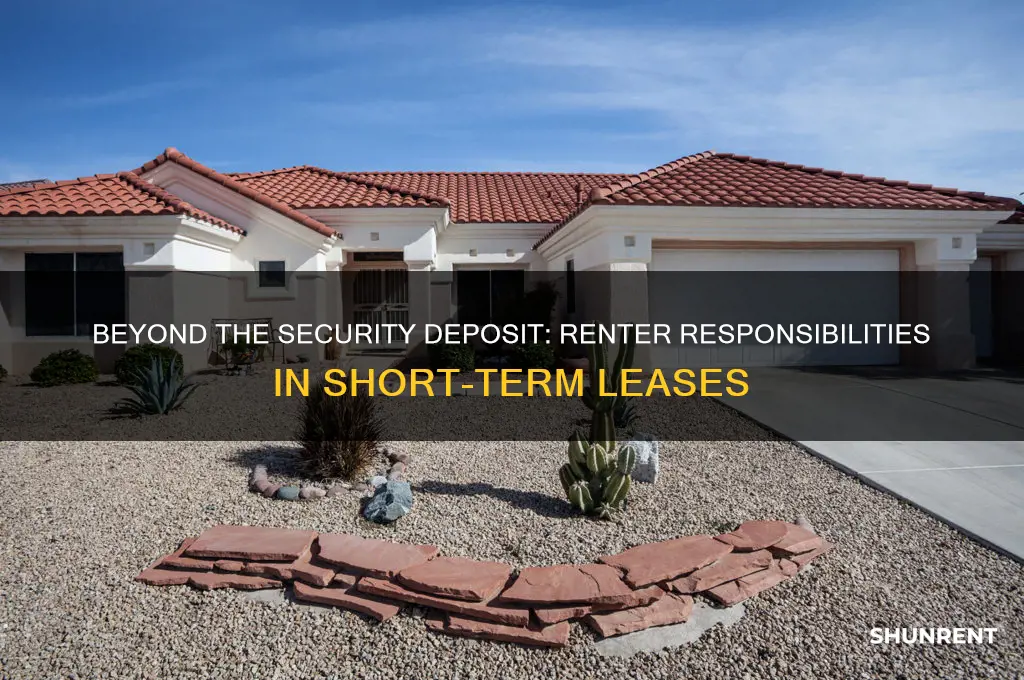 is a renter responsible beyond security deposit short term