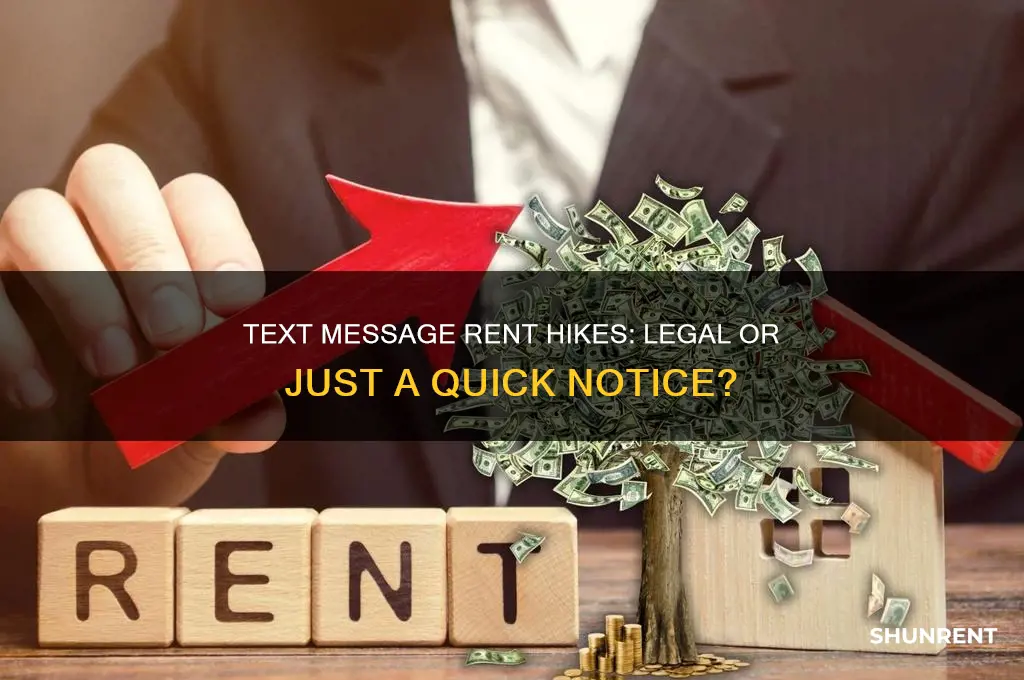 is a text message sufficient to raise rent