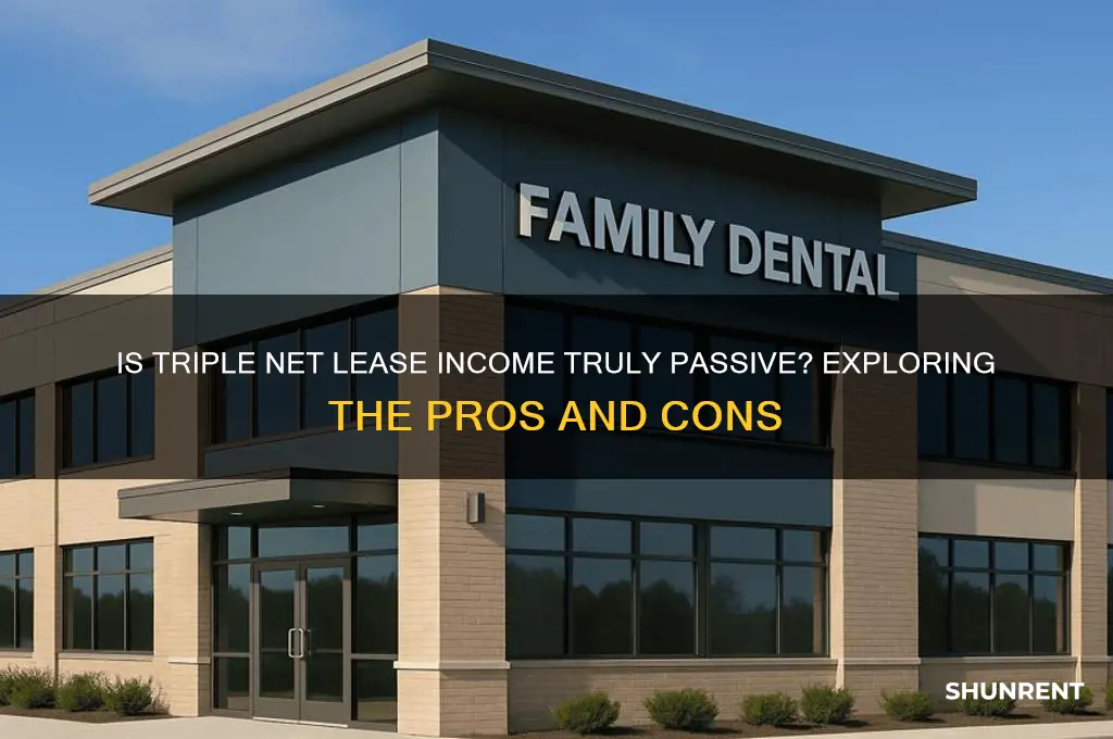 is a triple net rent considered passive income