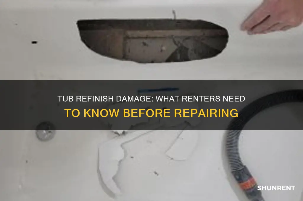 is a tub refinish damage in renting