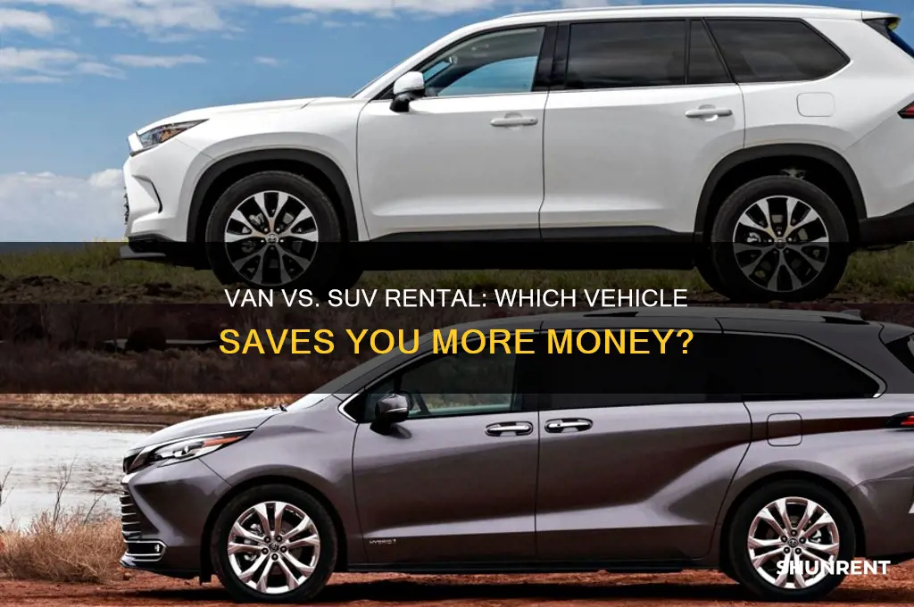 is a van cheaper to rent than an suv