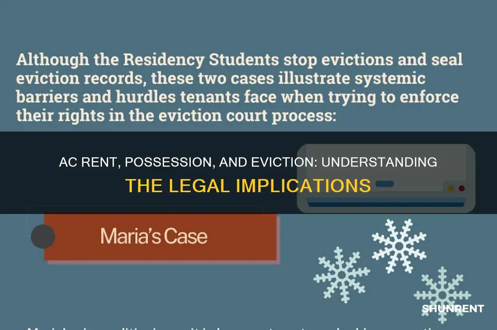 is ac rent and possession an eviction