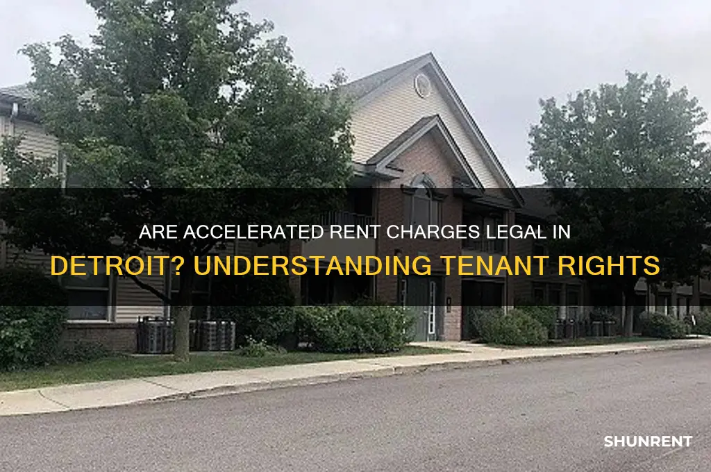is accelerated rent charges legal in detroit