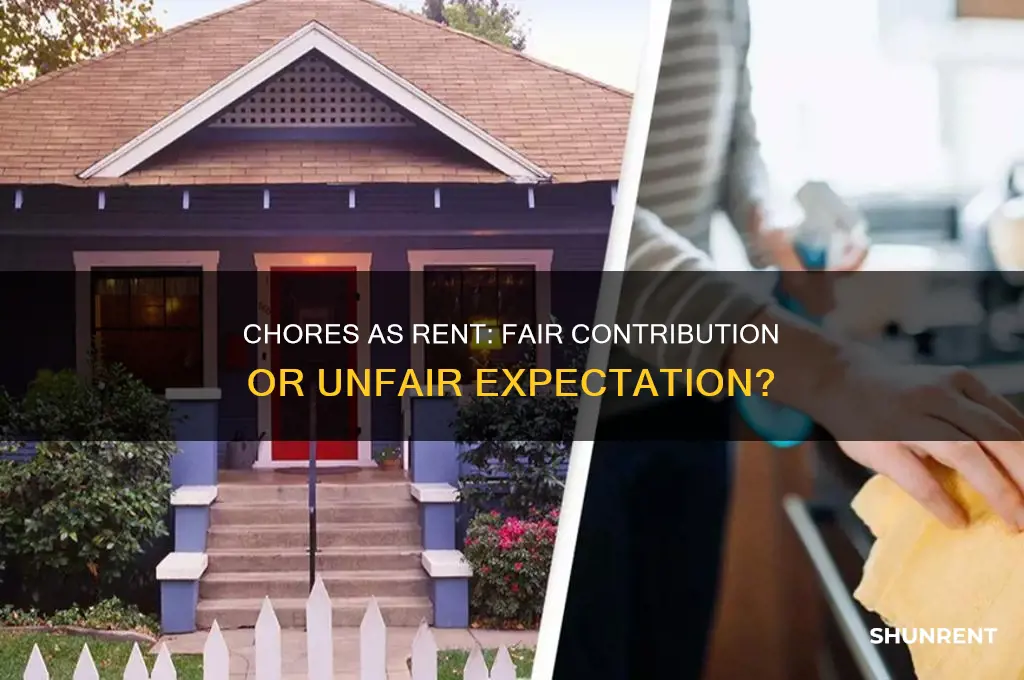 is agreeing to chores a form of rent