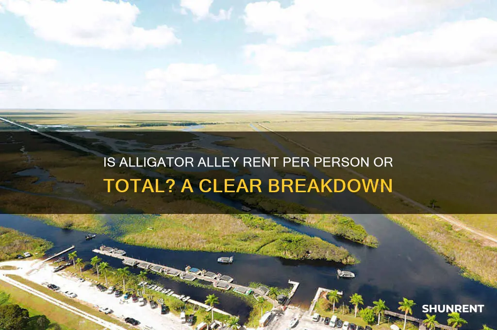 is alligator alley rent per person or tota