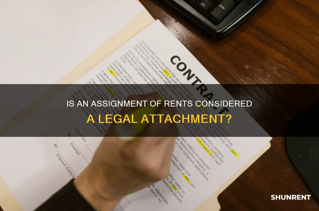 is an assignment of rents an attachment
