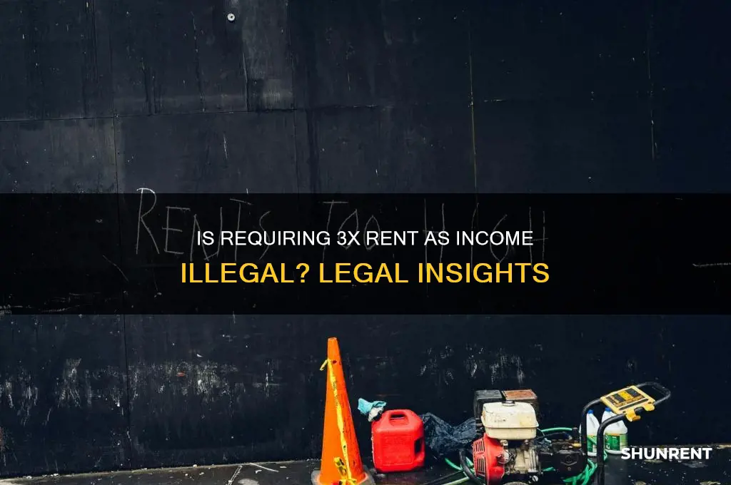 is asking for 3 times the rent illegal