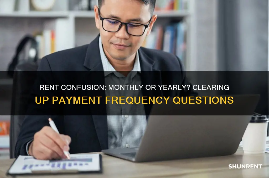 is asking rent is per month or year