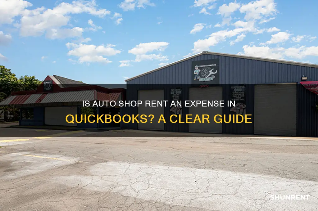 is autoshop rent an expense in qb