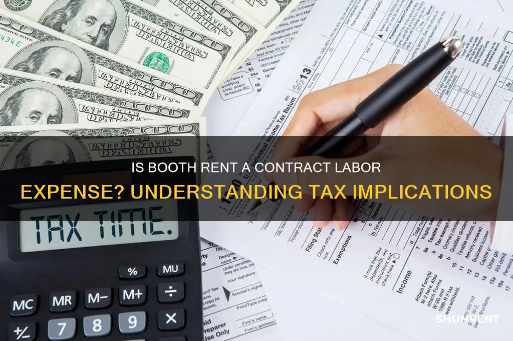 is booth rent a contract labor expense