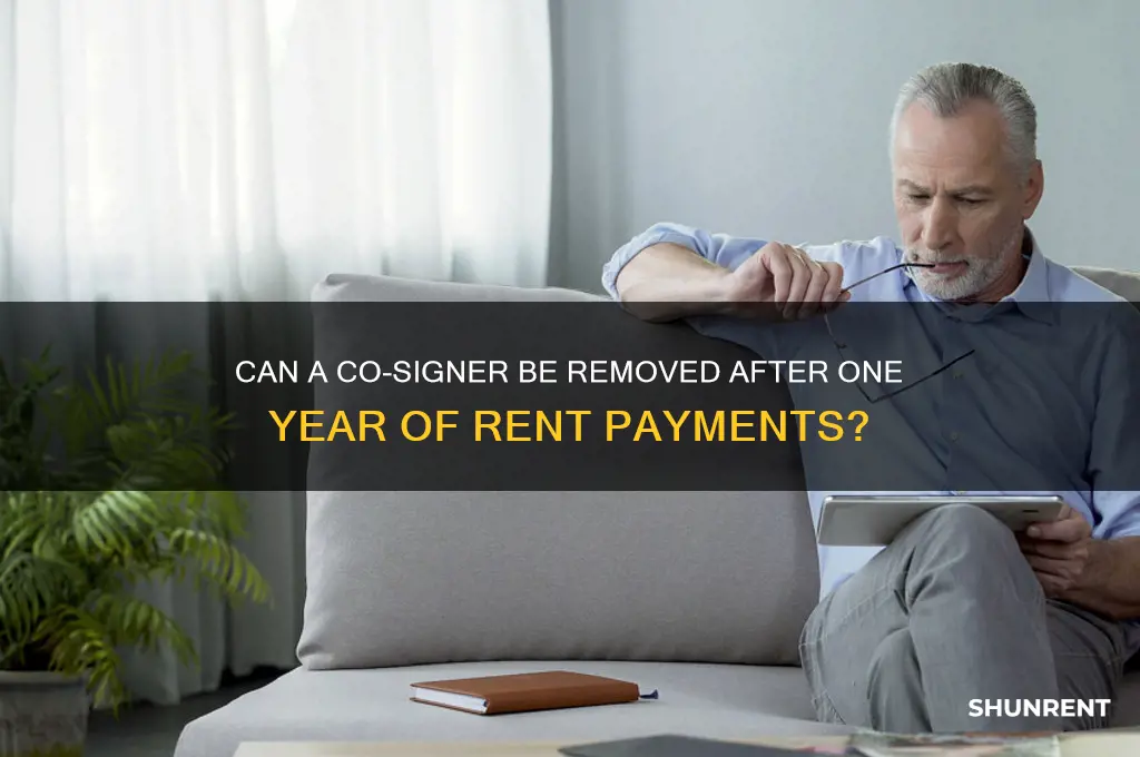 is co signer taken off after 1 year rent