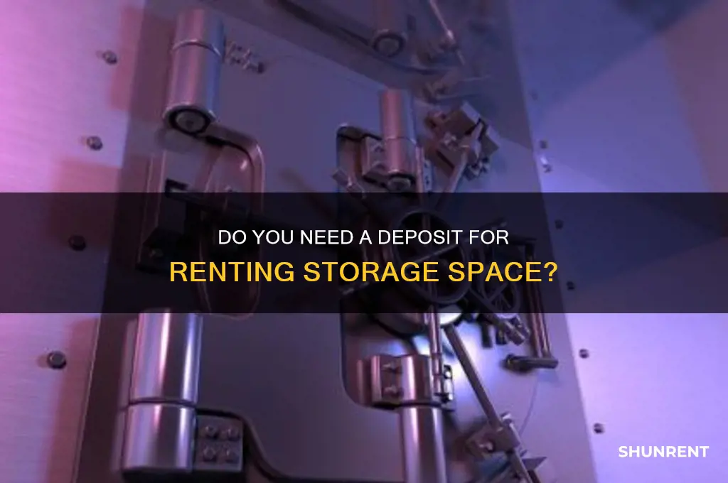 is deposit requored when renting a storage space