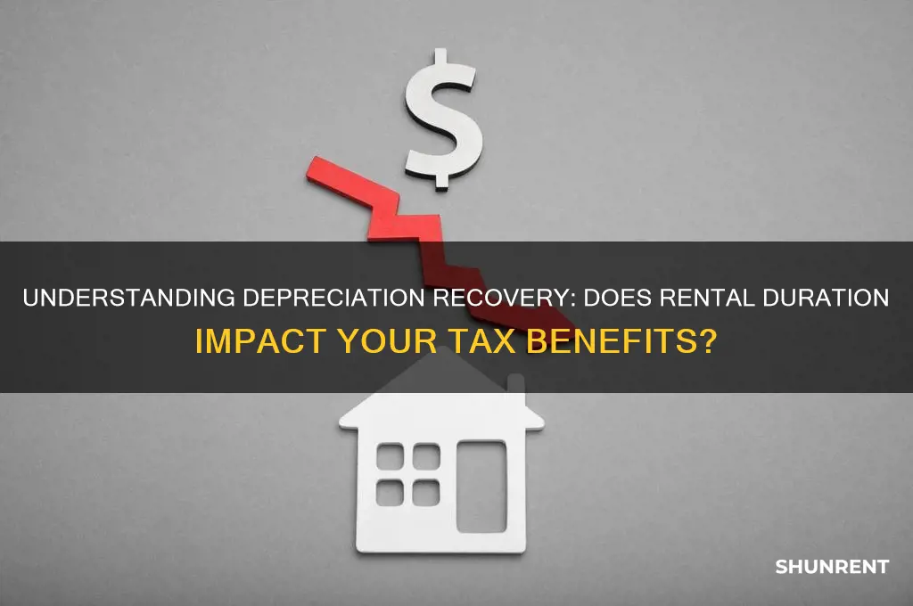 is depreciation recovery based on number of months rented