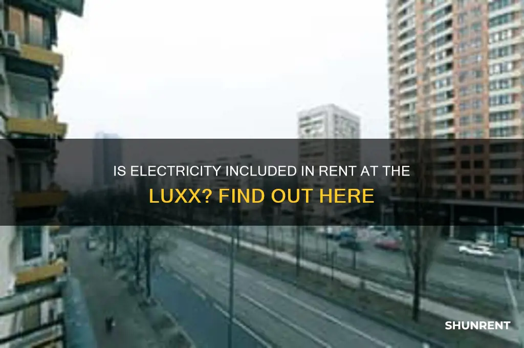is electricity included in rent at the luxx