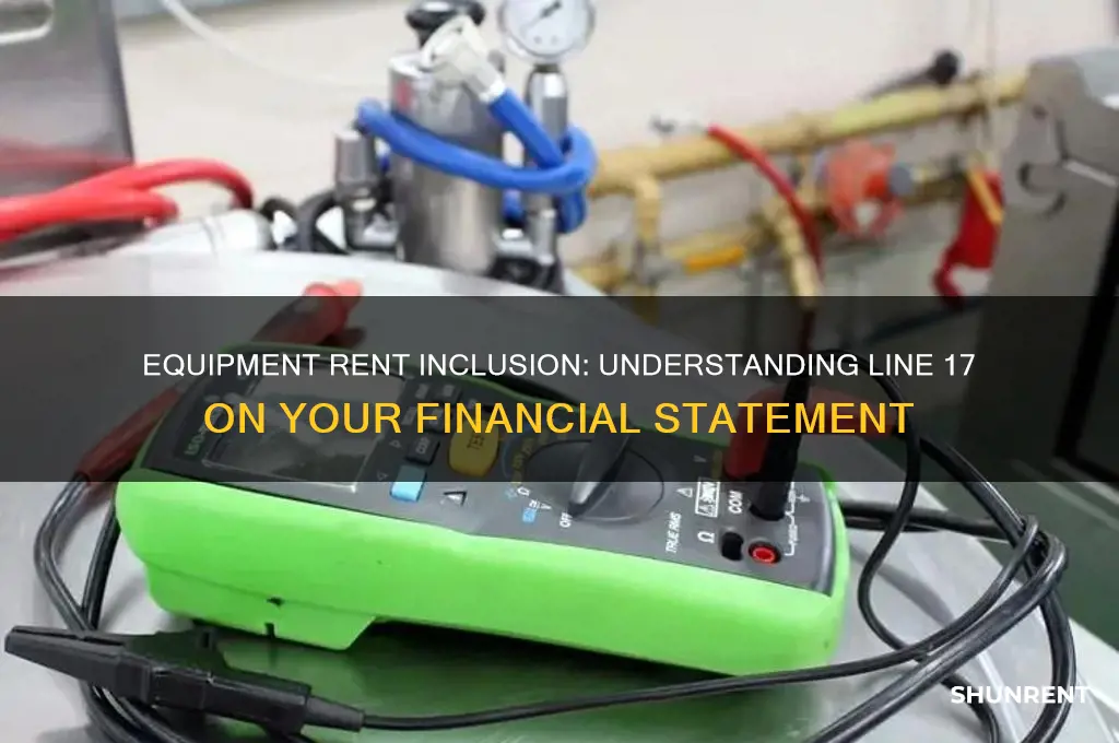 is eqipment rent included in line 17