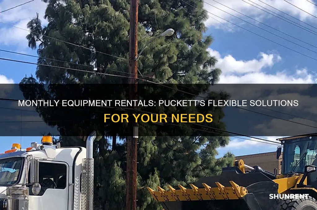 is equipment rented by the month puckett rentals