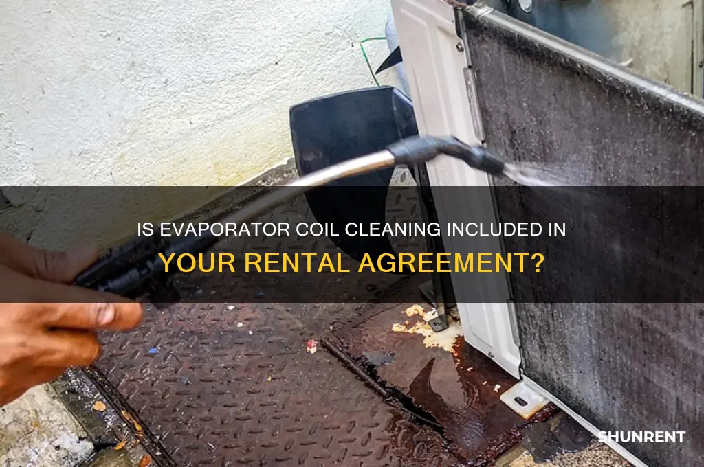 is evaporator coil cleaning covered in rent