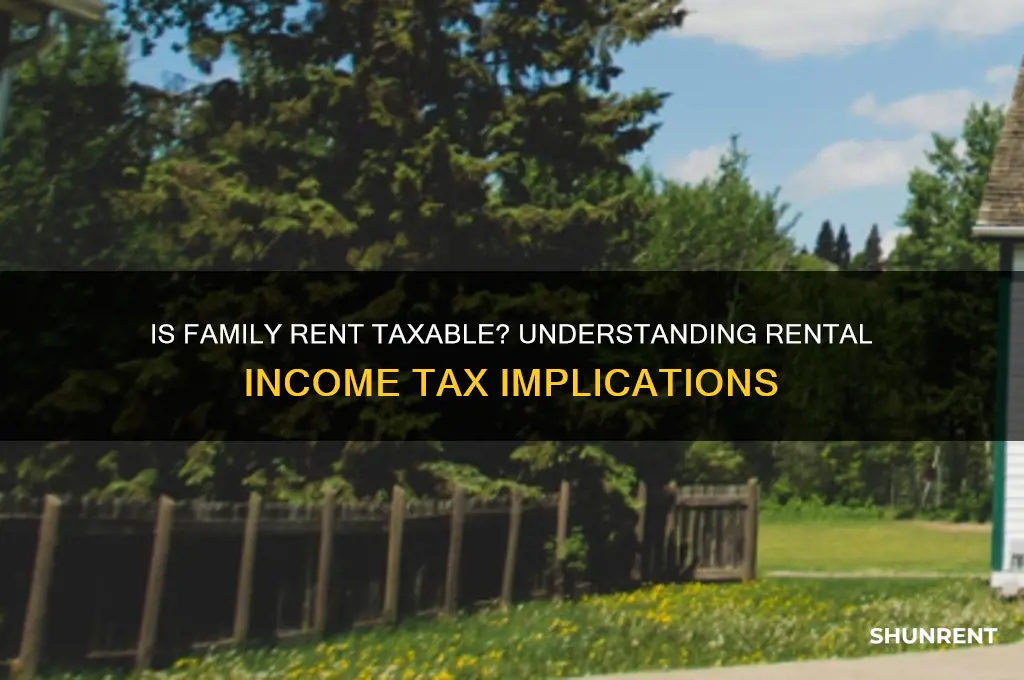 is family rent considered rental income for tax purposes