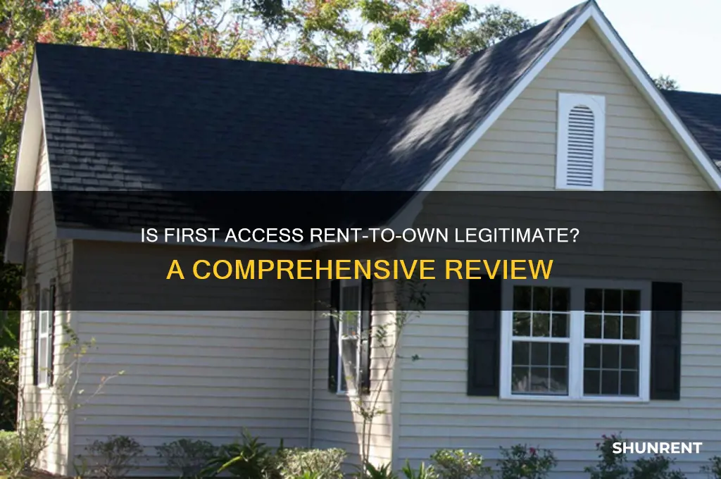 is first access rent to own legitamate