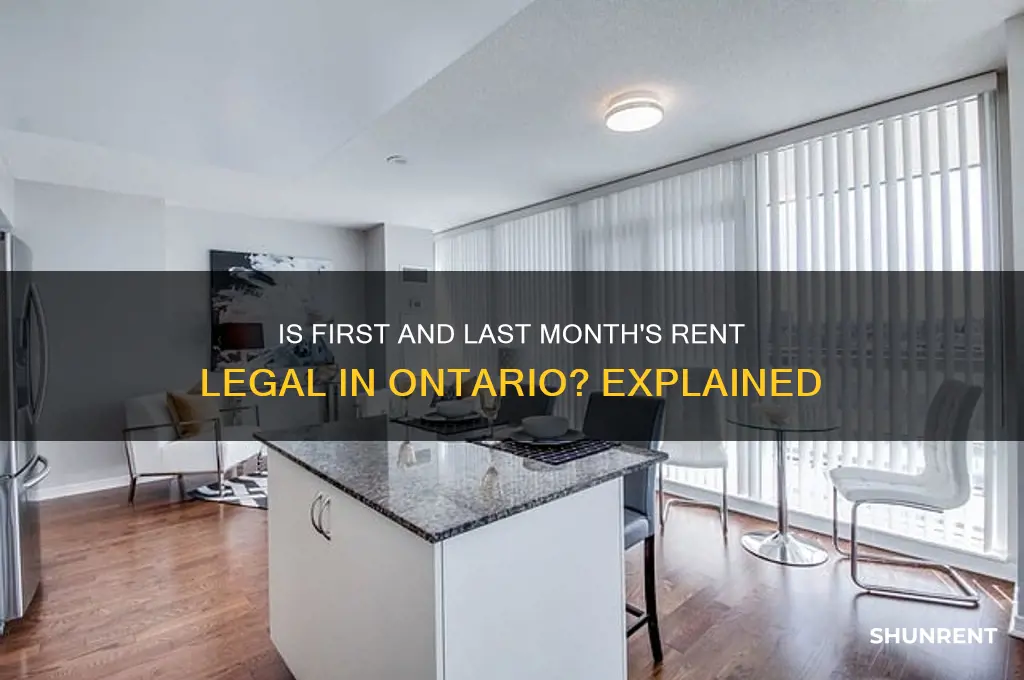 is first and last month rent legal in ontario