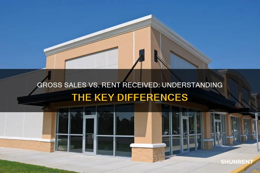 is gross sales same as rent received