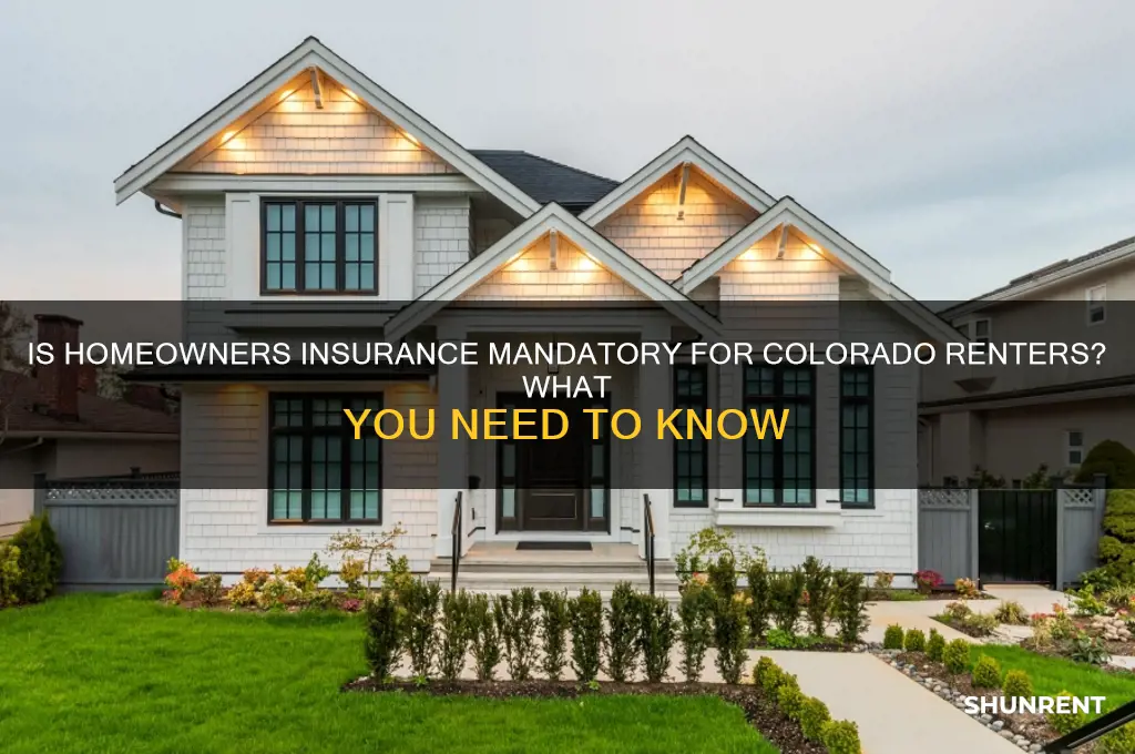 is homeowners insurance required when renting in colorado