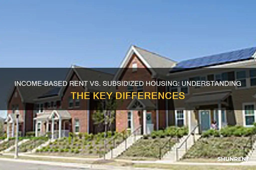 is income based rent the same as subsidized