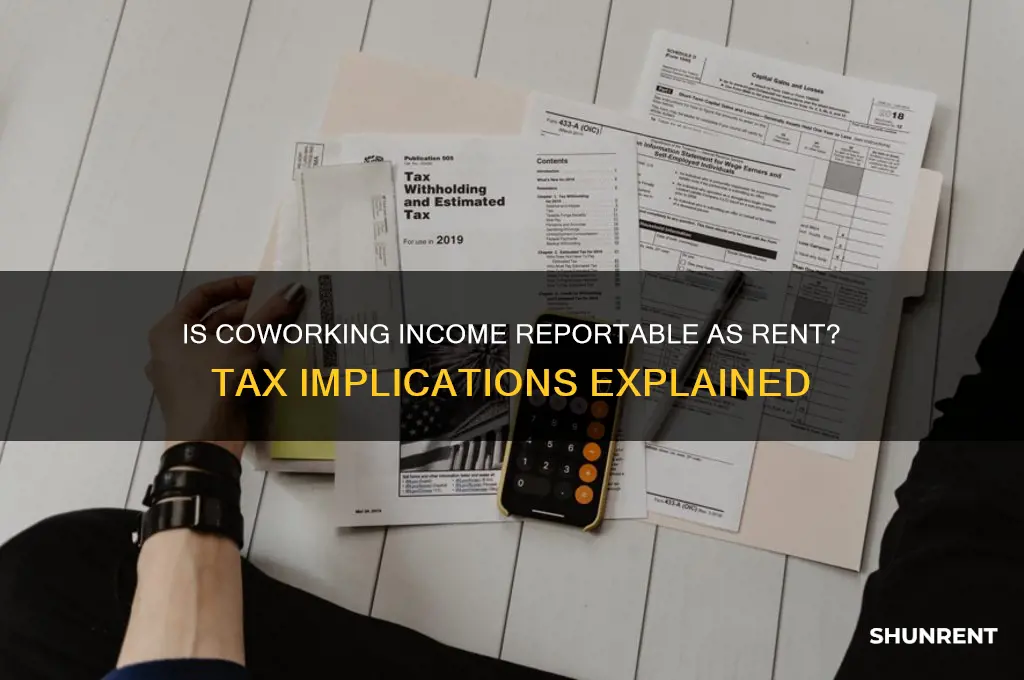 is income from coworking reportable as rent