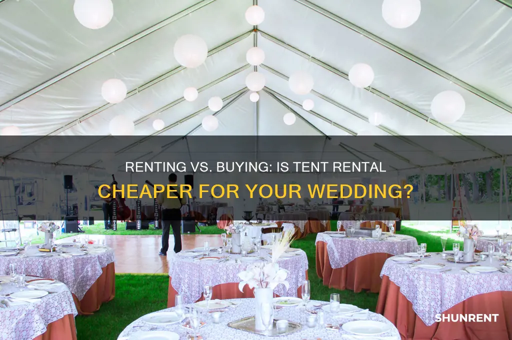 is it cheaper to rent a tent for a wedding