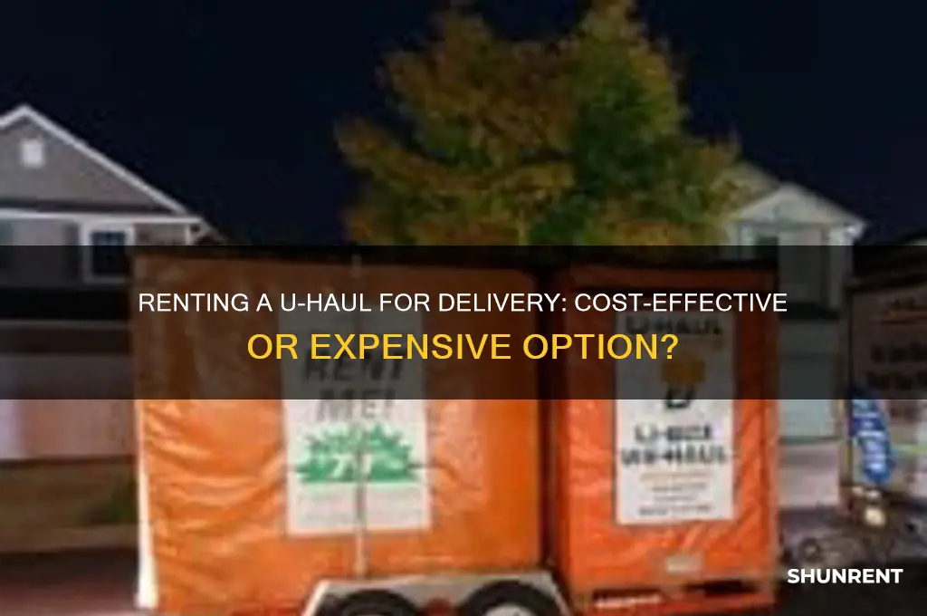 is it cheaper to rent a u-haul truck to deliver