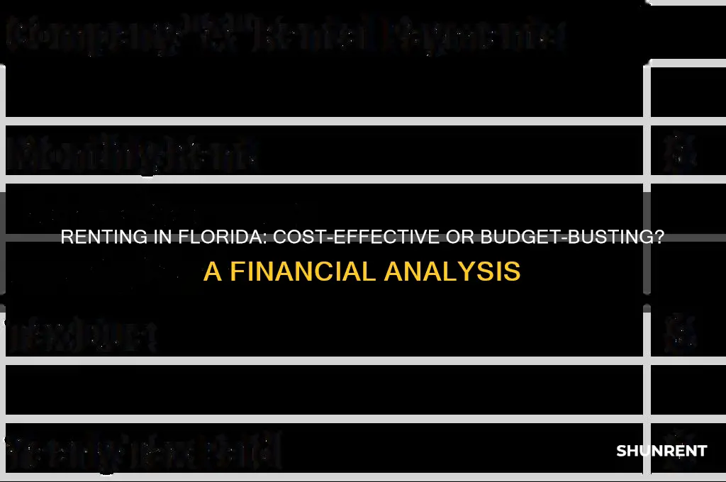 is it cheaper to rent in florida