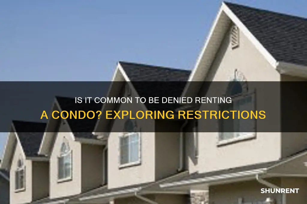 is it common for not allow to rent condo