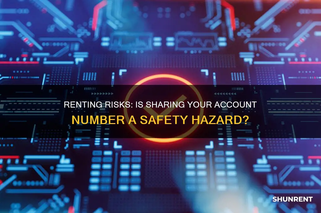 is it dangerous to give out account number when renting