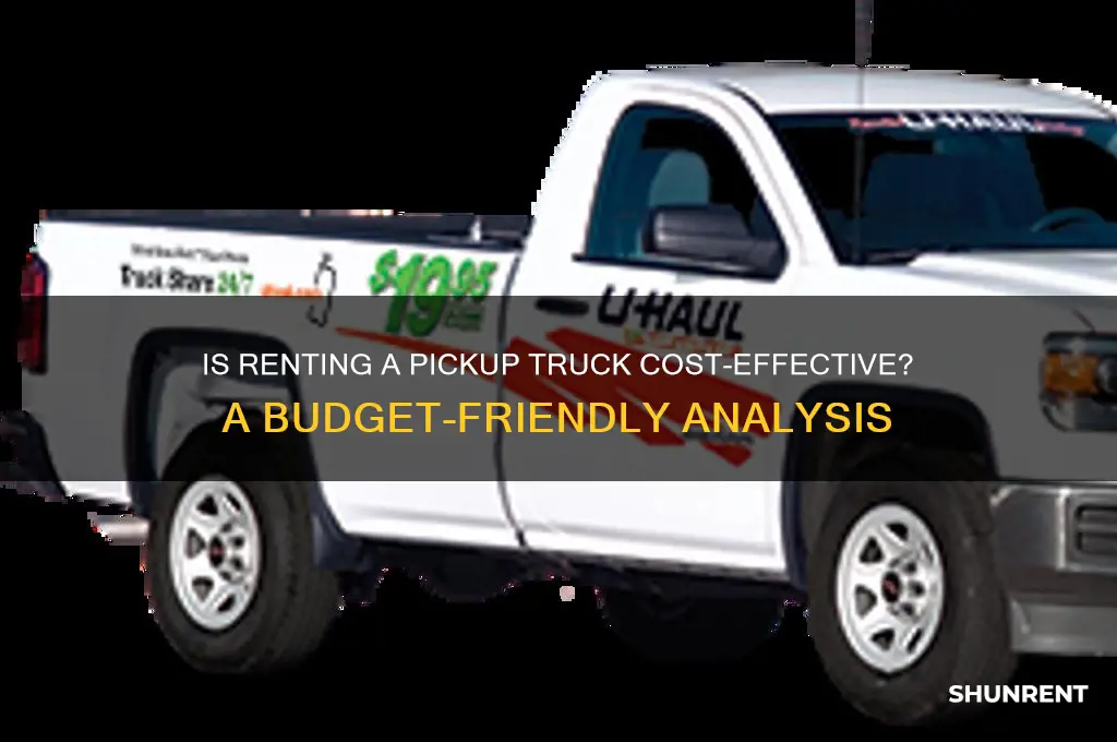 is it expensive to rent a pick up